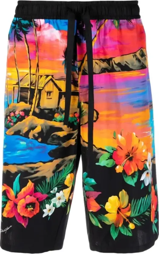 Herre, Shorts, Flerfarget, S