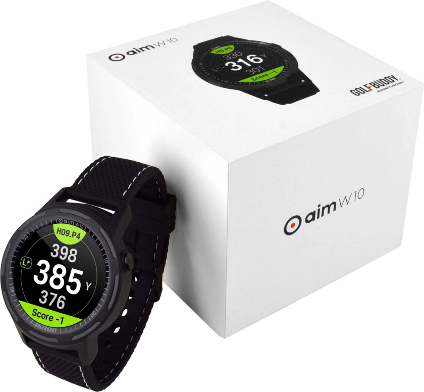 GOLFBUDDY Aim W10 Smart Golf GPS Watch, smartklokke BLACK