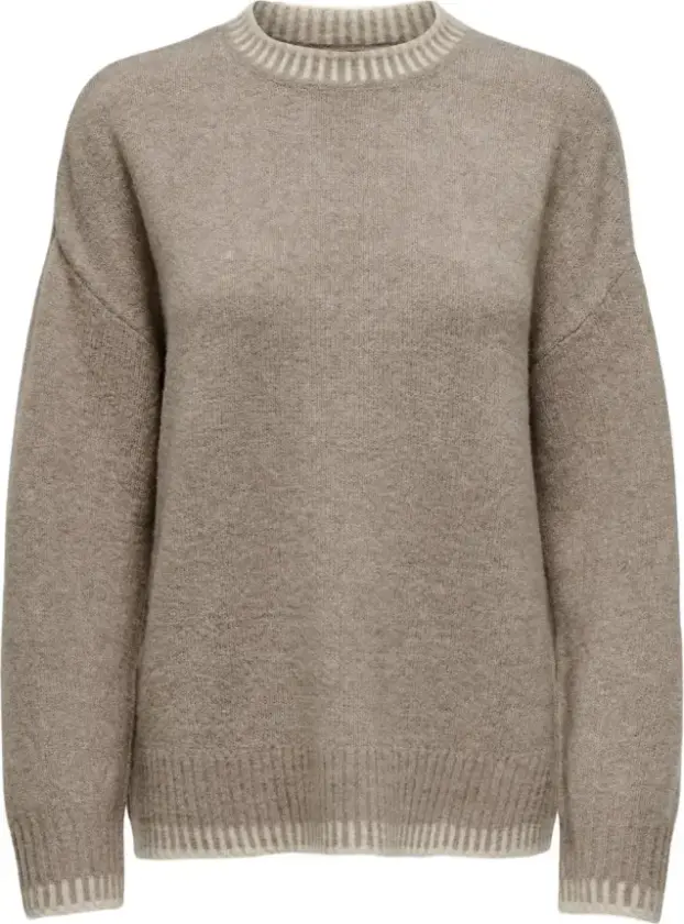 Dame, Strikkevarer, Brun, XL