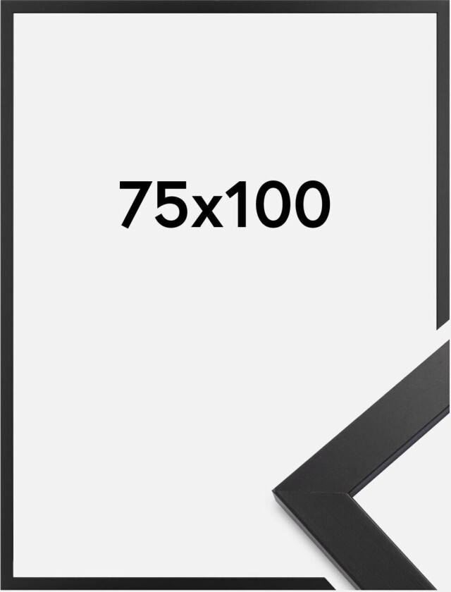 Ramme Black Wood Akrylglass 75x100 Cm