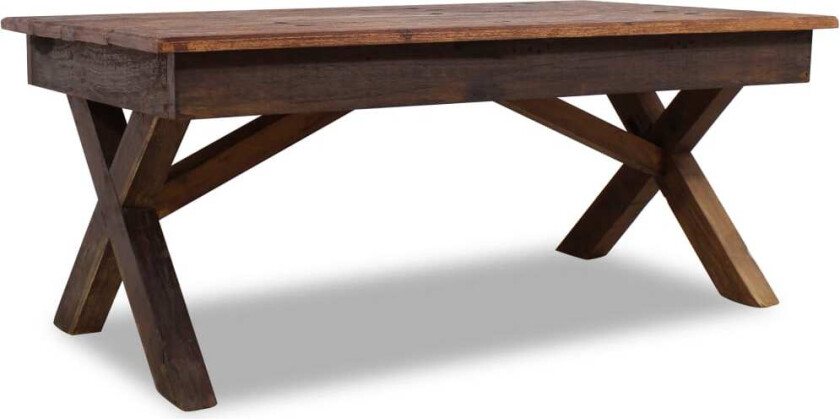 Salongbord massivt gjennvunnet tre 110x60x45 cm