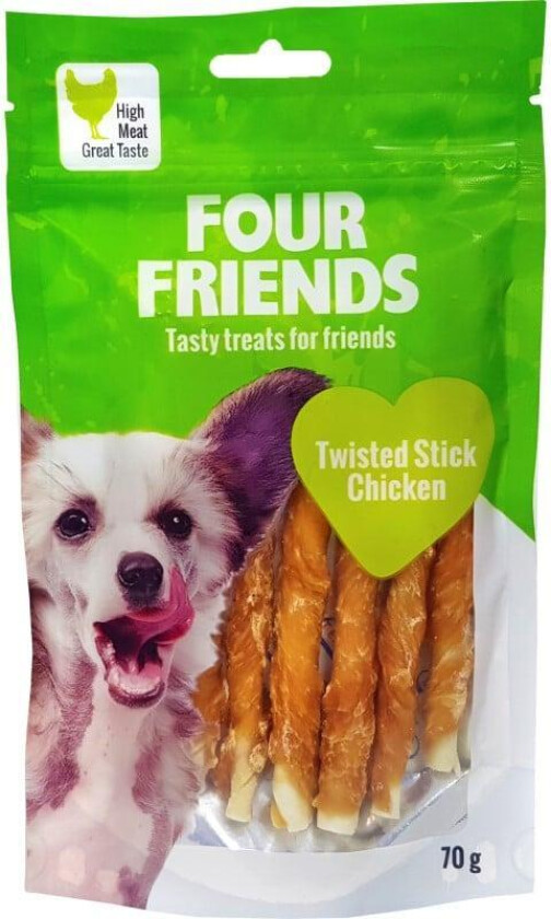 Twisted Stick Chicken Tyggepinner til hund 25 cm - 4 stk (270 g)