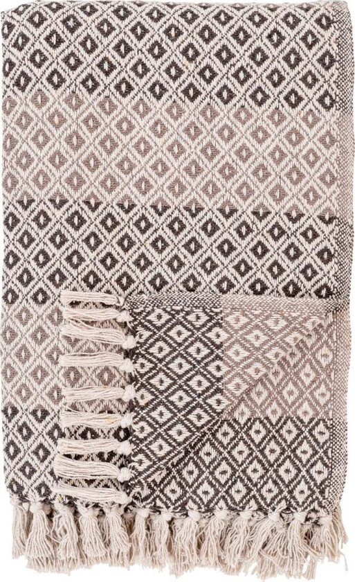 Bilde av Alanya pledd 130x180cm brun, beige, hvit.