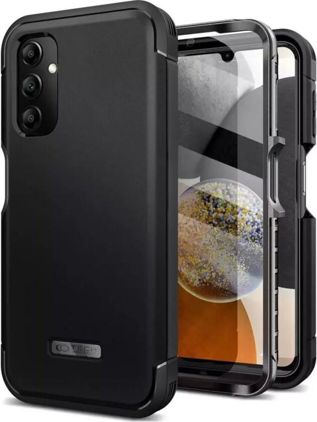 Tech-Protect Samsung Galaxy A14 (5G) Ultra Tech-Protect Kevlar Hardplast Deksel med Skjermbeskytter - Svart
