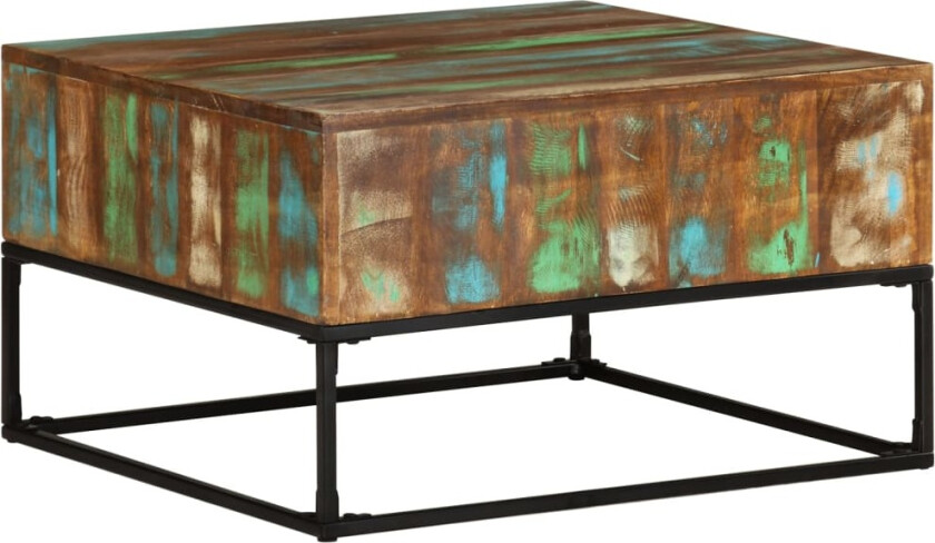 Salongbord 68x68x41 cm gjenvunnet heltre