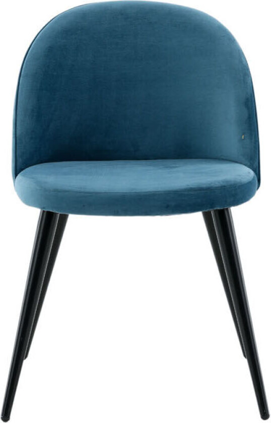 Velvet spisestuestoler velour blå, svart.