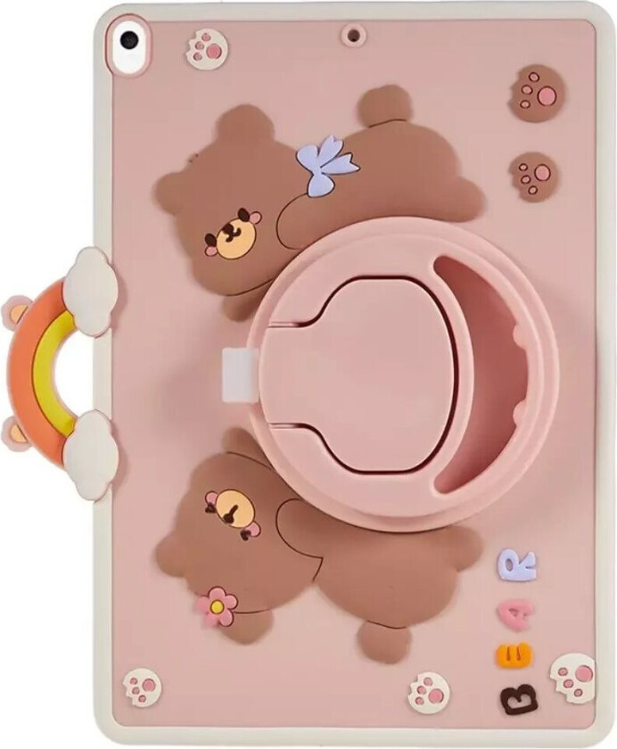 iPad 10.2" (2021 / 2020 / 2019) / Air 10.5" (2019) / Pro 10.5" Fleksibelt Silikon Deksel med Stativ og Pennholder - Bjørner