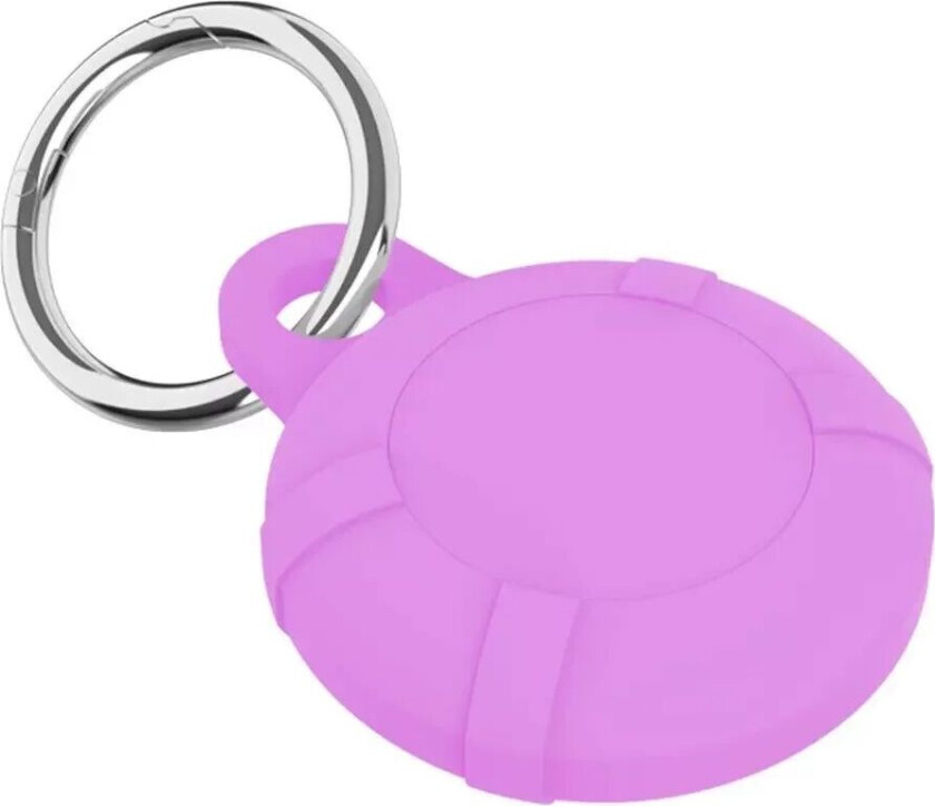 AirTag Silikonetui med Nøkkelring - Lys Lilla