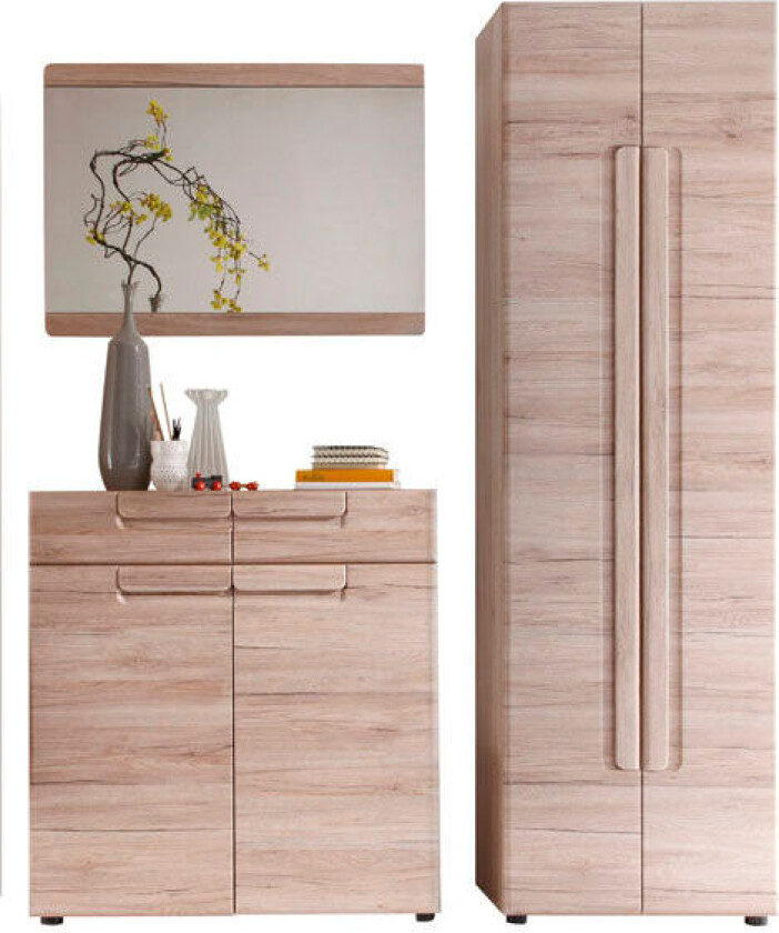 Margit garderobe oppstilling K, eik lys dekor.