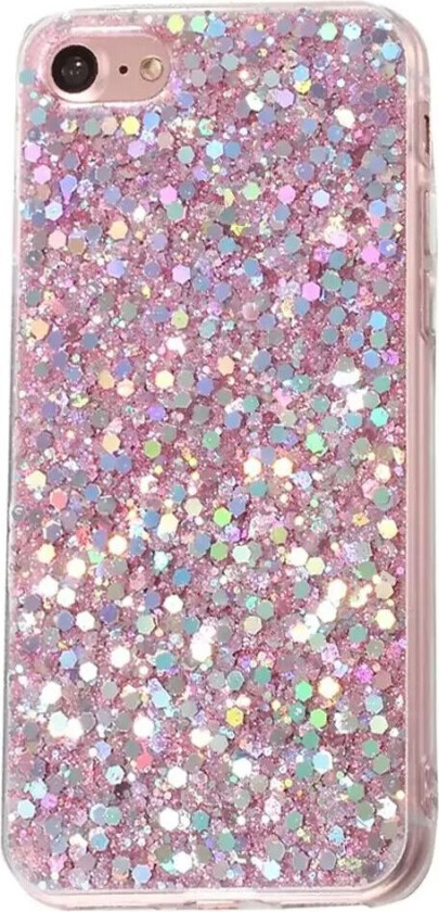 iPhone SE (2022 / 2020) / 8 / 7 Glitter Deksel - Rosa