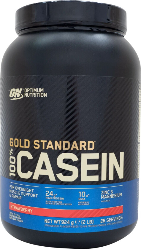 Bilde av 100 % Gold Standard Casein 908 g, proteinpulver STRAWBERRY