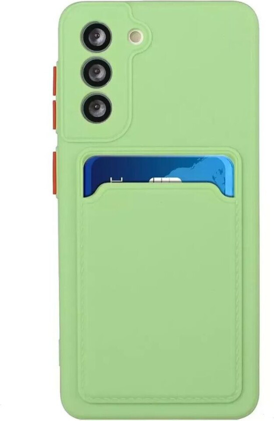 Samsung Galaxy S23 FE Fleksibelt Plast Deksel m. Kortholder - Grønn