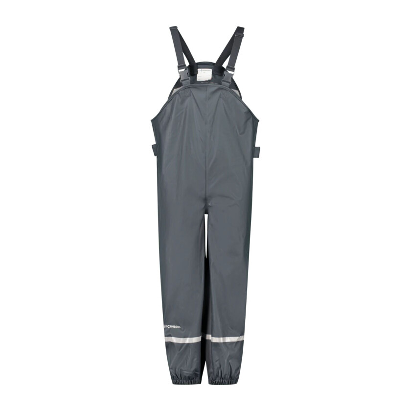 Regnfoss Recycled Rain Bib Pants, regnbukse, barn Ebony Grey