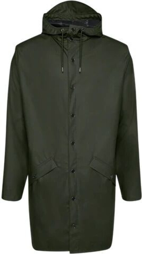 Rains Unisex Long Jacket S, Green