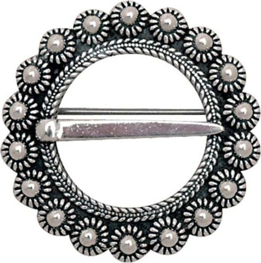 Halsring i 830 oksidert sølv med kruser