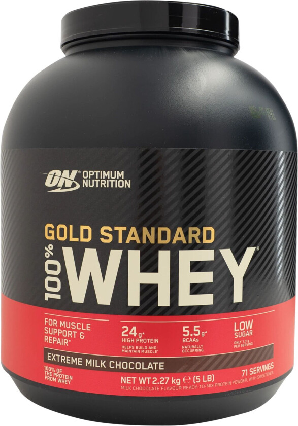 100 % Whey Gold Standard 2270 g, proteinpulver Extreme Milk Chocola