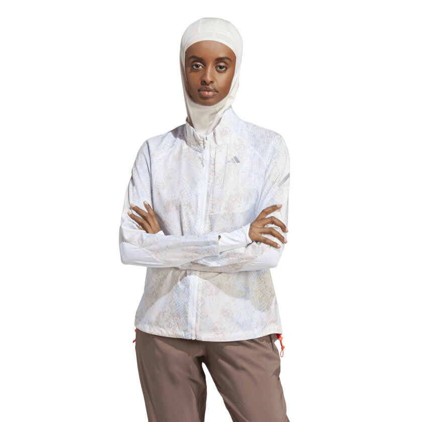 adidas Fast Running Iteration Jacket, løpejakke dame White/alumina