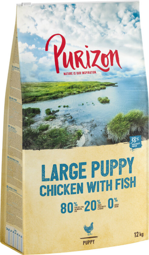 Bilde av Large Puppy Kylling & Fisk - kornfri - 2 x 12 kg