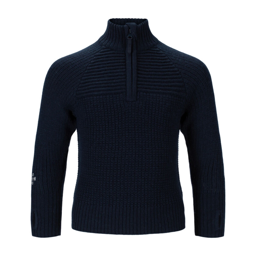 Narvik Wool Sweater, ullgenser barn Navy Blazer