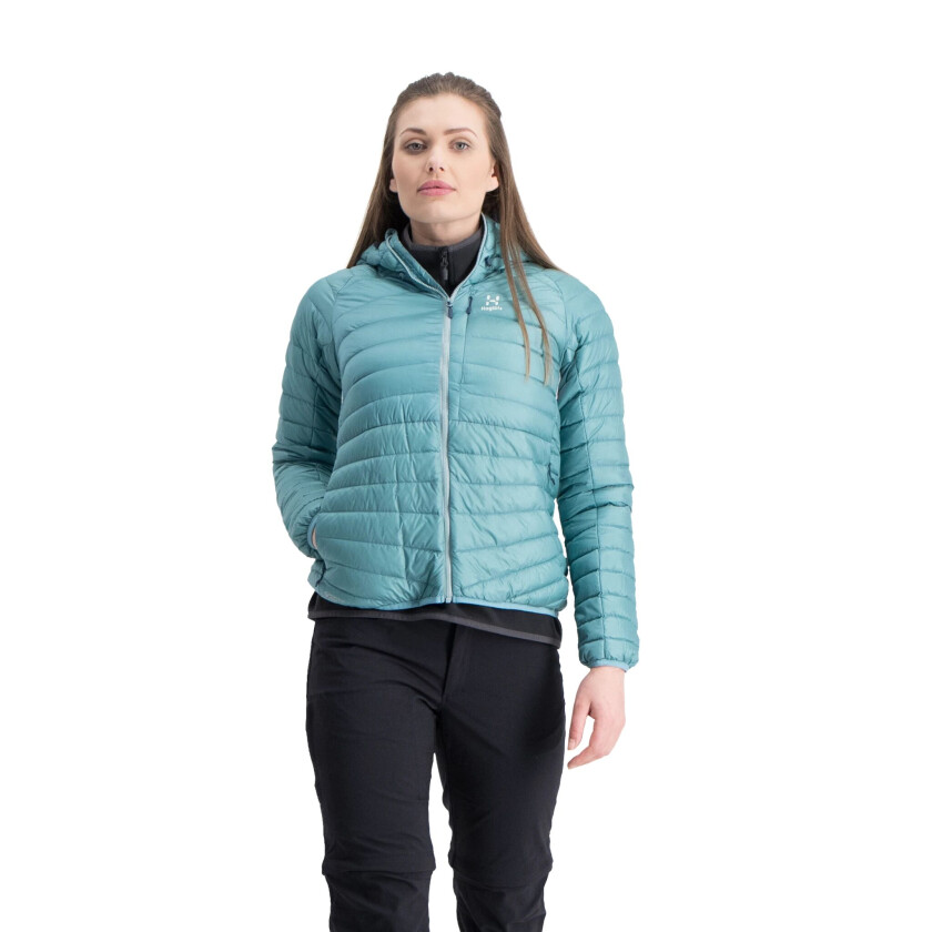Essens Down II Hood, dunjakke dame Frost Blue