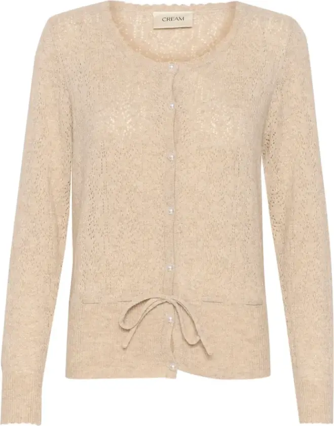 Dame, Strikkevarer, Beige, L