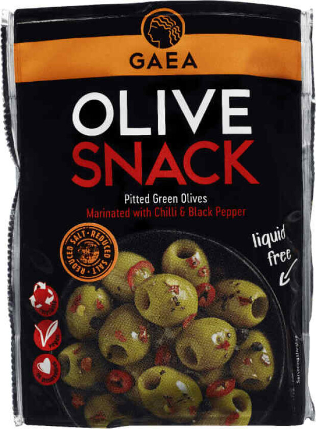 Oliven Snack Pack m/Chilli&Pepper 65g