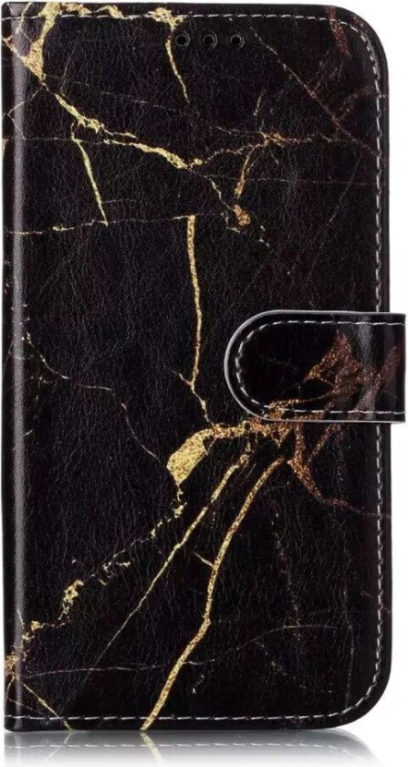 iPhone 11 Deksel i Kunstskinn med Lommebok og Trykk - Svart