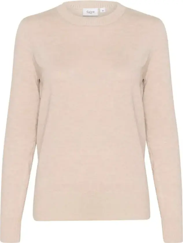 Dame, Strikkevarer, Beige, S