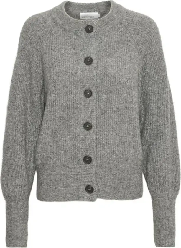 Dame, Strikkevarer, Grå, S