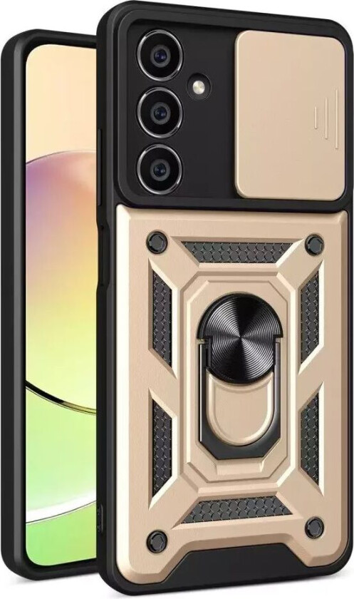 Samsung Galaxy S23 FE Håndverker Deksel med Magnetisk Kickstand Og Cam Slider - Gull
