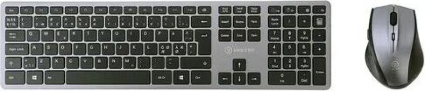 280 Slim Metal Wireless Nordisk Tastatur- Og Mussett