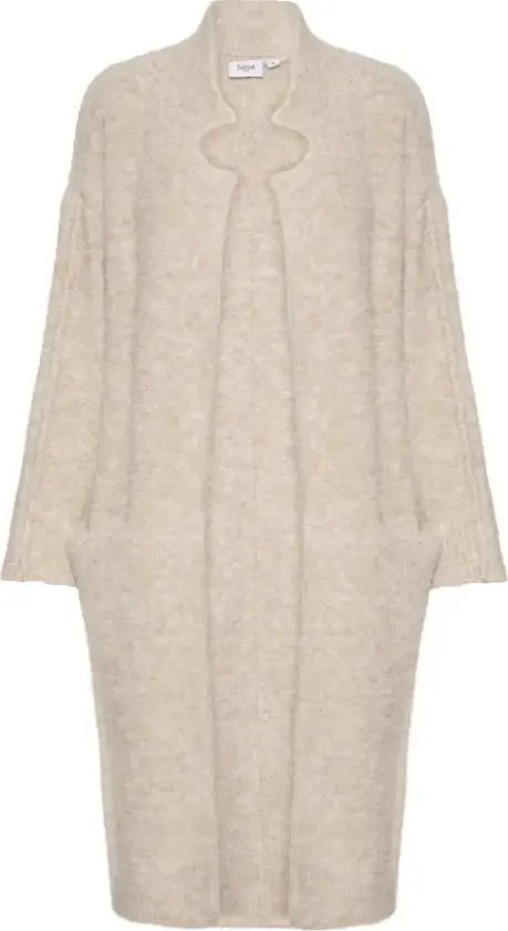 Dame, Strikkevarer, Beige, M