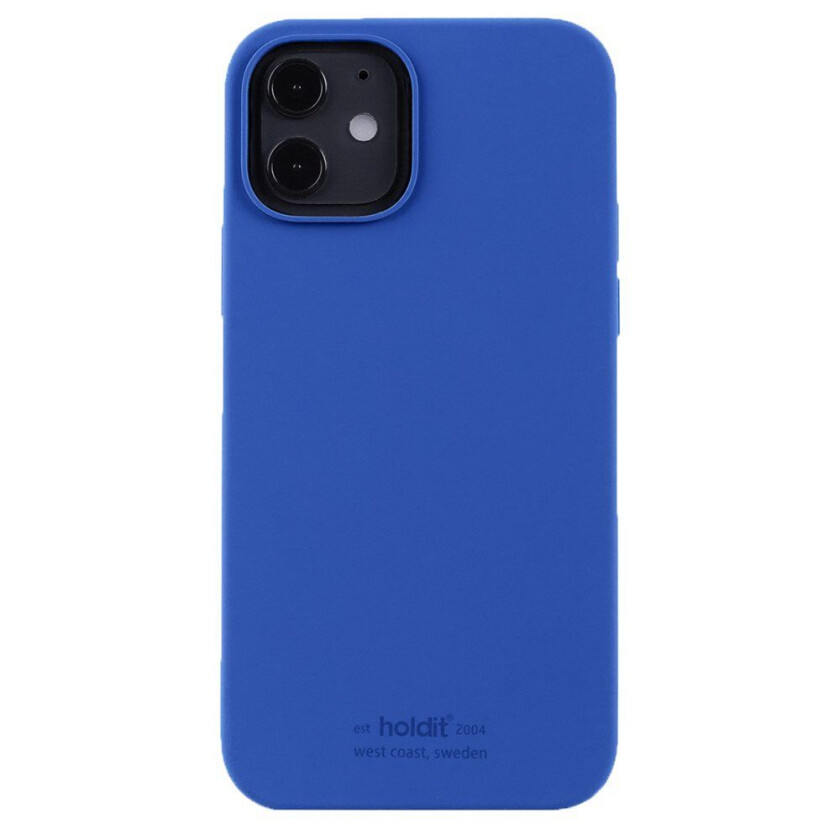 Holdit iPhone 12 Mini Soft Touch Silikon Deksel - Blå