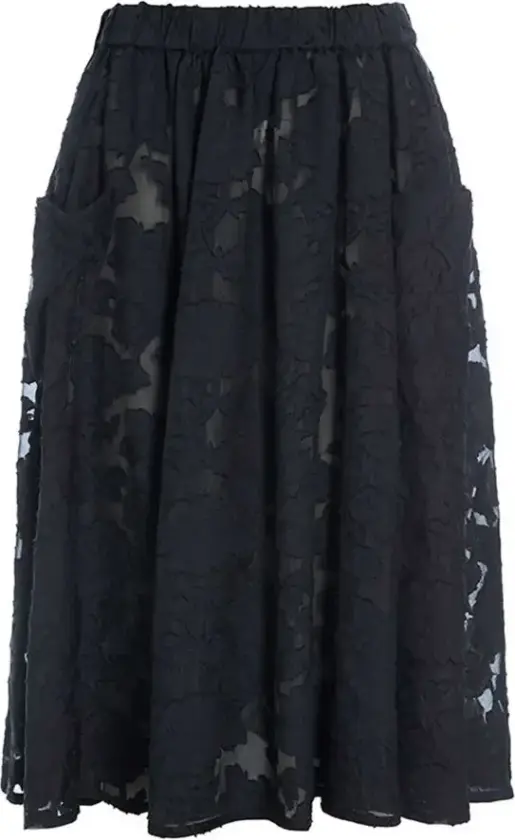 Dame, Skjørt, Svart, XL