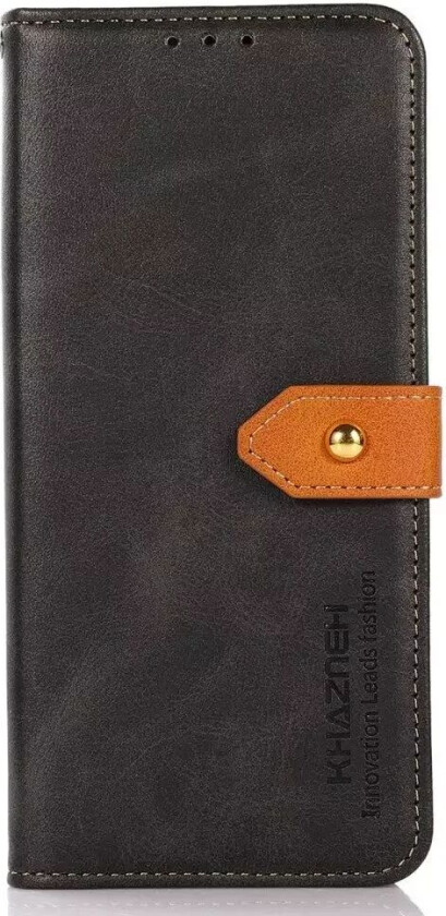 iPhone 14 Pro PU-Skinn Flip Deksel med Lommebok & Kortholder - Svart