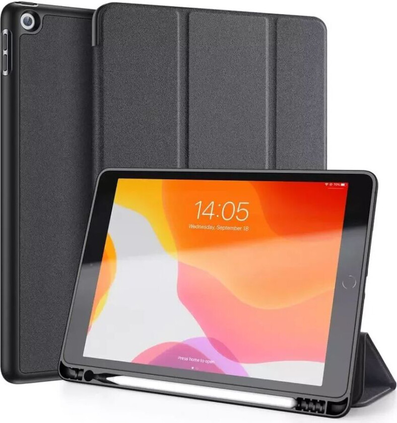 iPad 10.2" (2021 / 2020 / 2019) Deksel - DUX DUCIS DOMO Series Quality Case - Svart