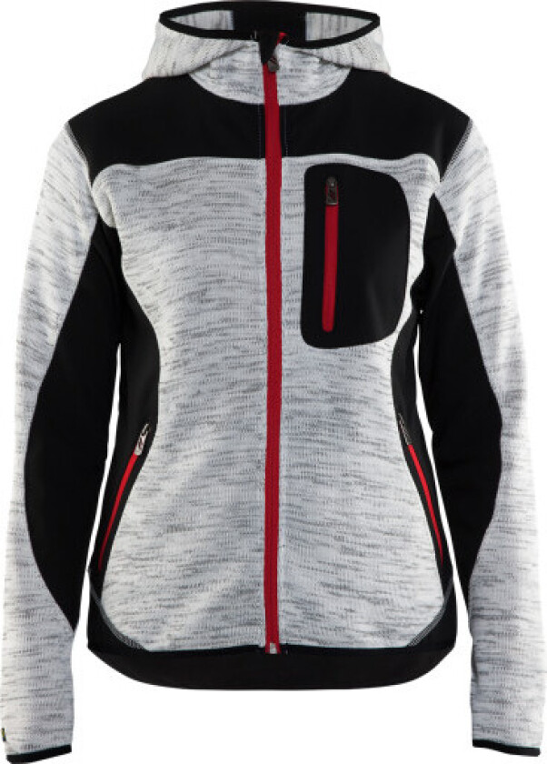 DAME STRIKKET SOFTSHELL JAKKE