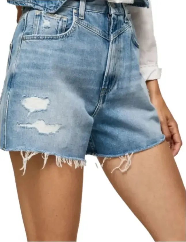 Dame, Shorts, Blå, W30
