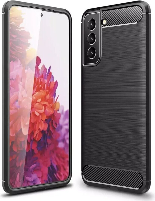 Samsung Galaxy S22 Brushed Carbon Deksel - Svart