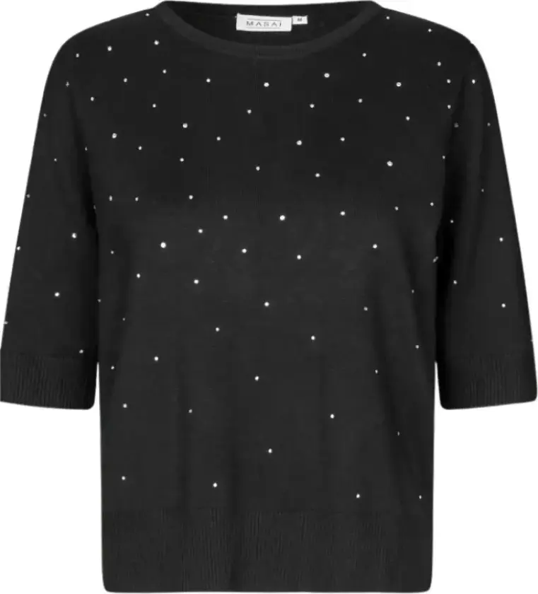 Dame, Strikkevarer, Svart, XL