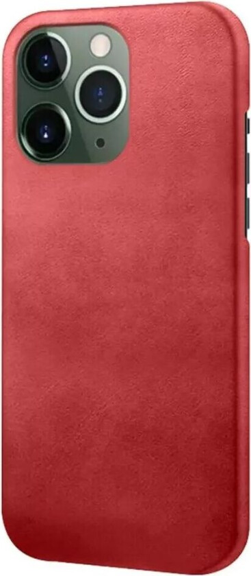 iPhone 14 Pro Kunstskinn Bak Deksel - Rød