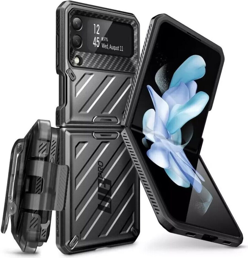 SUPCASE Samsung Galaxy Z Flip4 (5G) SUPCASE Unicorn Beetle Pro Håndverker Deksel - Svart
