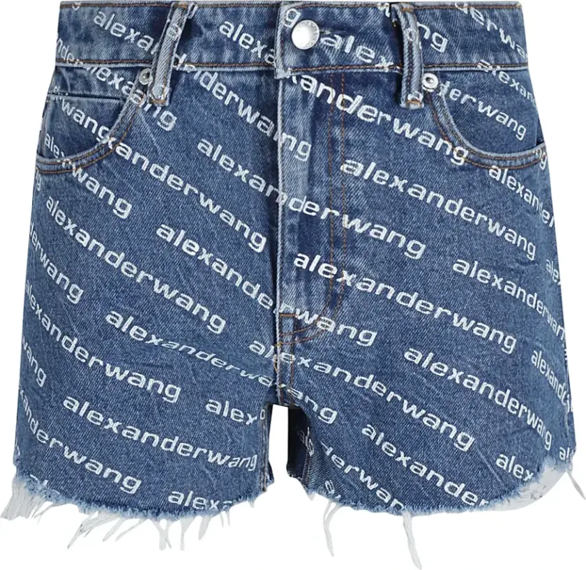 Alexander Wang, Dame, Shorts, Blå, W24
