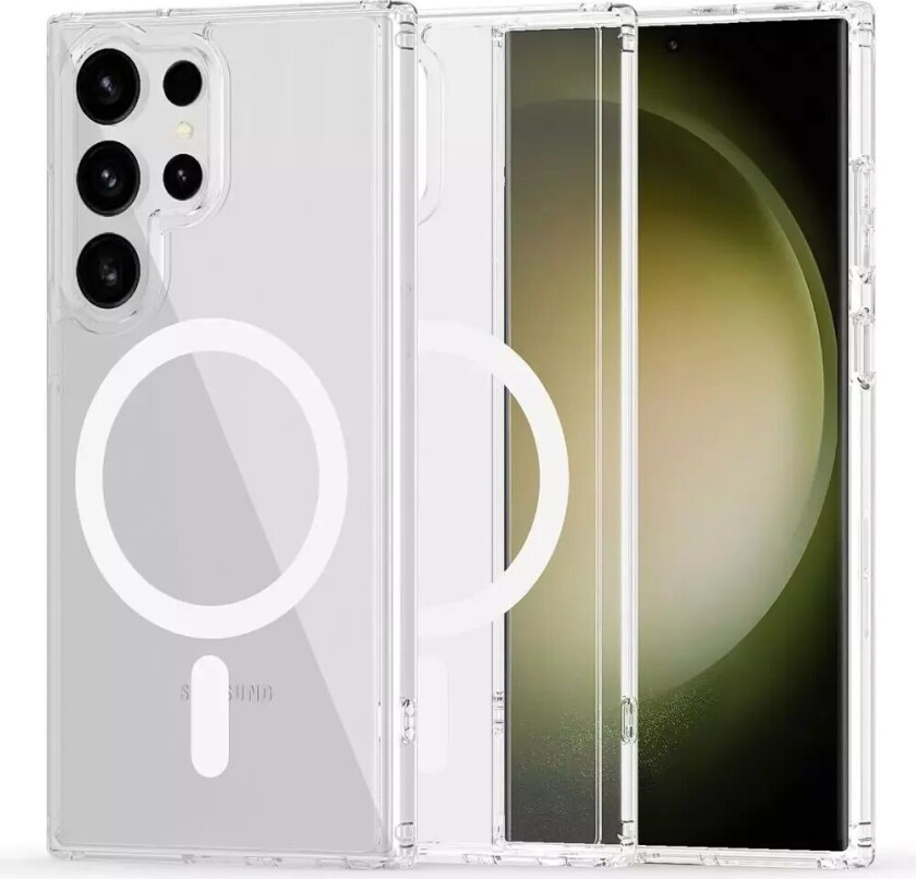 Tech-Protect Samsung Galaxy S23 Ultra Tech-Protect Flexair Hybrid Deksel - MagSafe-Kompatibel - Gjennomsiktig