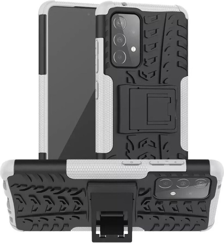 Samsung Galaxy A52s (5G) / A52 (4G / 5G) Cool Tyre Håndverker Deksel med Stativ - Hvit