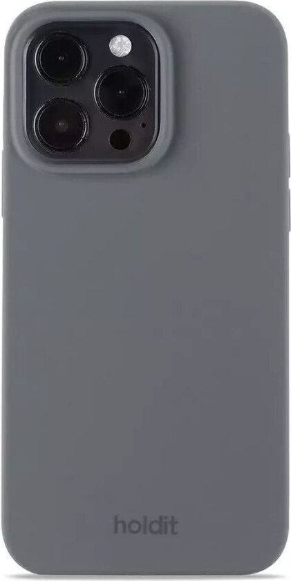 Holdit iPhone 14 Pro Max Soft Touch Silikon Deksel - Space Gray