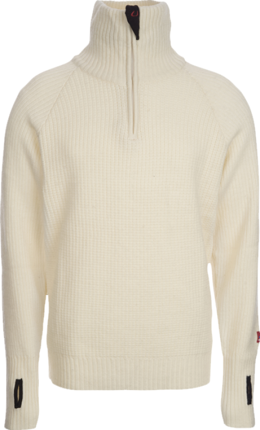 Rav sweater w/zip, ullgenser, unisex Vanilje