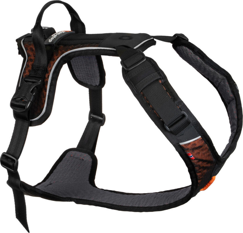 Non-stop Dogwear Rock Harness Hundesele Svart/Orange (L)
