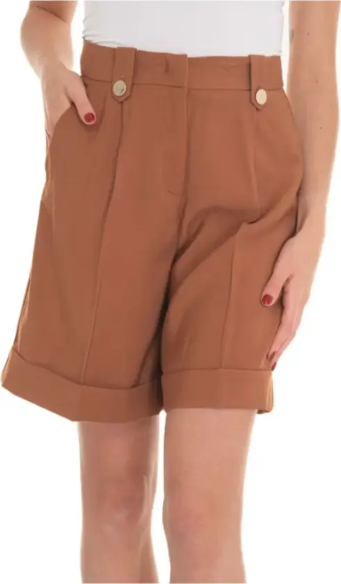 Dame, Shorts, Brun, L