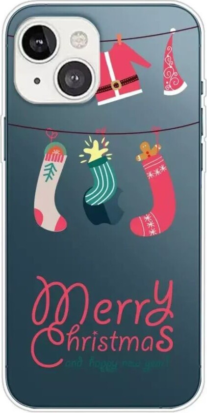 iPhone 13 Plast Jul Deksel - Gjennomsiktig - Juleklær